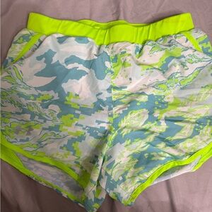 Under Armour Neon Green and Blue Athletic Shorts